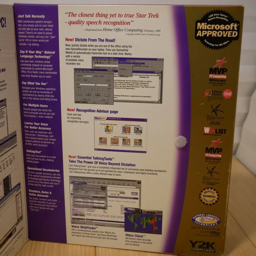 NOS VoiceXpress Professional Version 4 - Lernout + Hauspie‎ for Windows 1999 CD